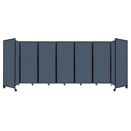 Versare Room Divider 360 Folding Portable Partition 19'6" x 6'10" Ocean Fabric 1182715